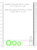 OUCH! Glow in the Dark - 3 pcs Cock Ring Set