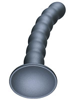 Beaded G-Spot Dildo - Gun Metal