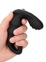 OUCH! Beaded Vibrating Prostate Massager - Black