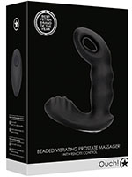 OUCH! Beaded Vibrating Prostate Massager - Schwarz