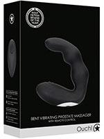OUCH! Bent Vibrating Prostate Massager - Black