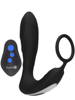 OUCH! E-stim Vibrating Butt Plug Wireless & Cockring