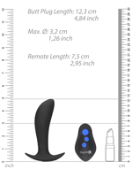 OUCH! E-stim Vibrating Butt Plug Wireless