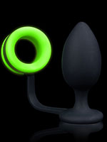 OUCH! Glow in the Dark - Butt Plug with Cock Ring