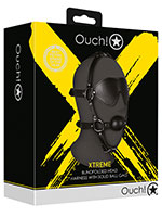 OUCH! Xtreme Blindfold Head Harness Solid Ball Gag