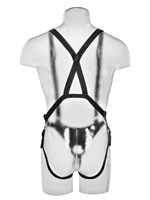 King Cock - 11 inch Hollow Strap-On Suspender System Flesh