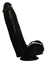 Penis Dildo Push Black 6.3 inch with Suction Cup