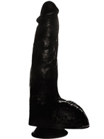 Penis Dildo Push Black 7.8 inch with Suction Cup