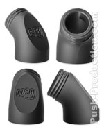 Push Winkeladapter f�r Gasmaske