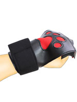 Puppy Play Padded Palm Gloves - Red