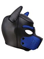 Puppy Play Dog Mask - Black/Blue