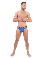 - Push - Premium Mesh Hole Brief - royal/white