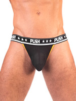 - Push - Premium Mesh Jock - black/yellow