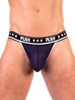 - Push - Premium Mesh Jock - Navy/Wei