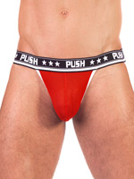 - Push - Premium Mesh Jock - red/white