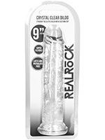 RealRock - Dildo 9 inch without Balls - Crystal Clear