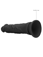 RealRock - Dildo 8 inch without Balls - Black