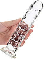 RealRock - Dildo 8 inch without Balls - Crystal Clear