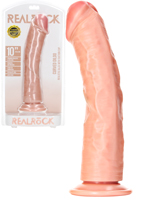 RealRock - Dildo 10 inch without Balls - Curved Ultra Skin