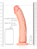 RealRock - Dildo 10 inch ohne Hoden - Curved Ultra Skin