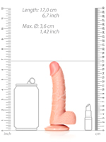 RealRock - Dildo 6 inch - Curved Ultra Skin