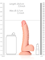 RealRock - Dildo 7 inch - Curved Ultra Skin