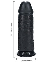 RealRock - Dildo 9 inch without Balls - Extra Thick