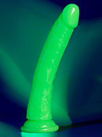 RealRock - Dildo 9 inch without Balls - Glow in the Dark