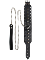 Rimba - Halsband mit Nieten und Hundeketten
