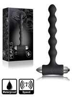 7 Speed Petite Sensations Pearls vibrierende Analkugeln Schwarz