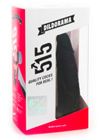 Double Dildo Dildorama 515 line 6+7 inch - Black