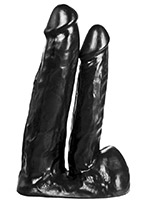 Double Dildo Dildorama 515 line 8+9 inch - Black