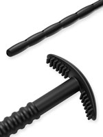 Silicone dilator with holes and syringe