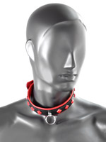 Collar with Ring - Red